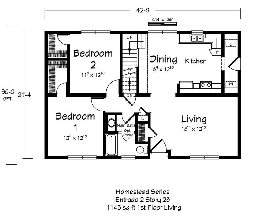 Entrada Two Story - First Floor Plan